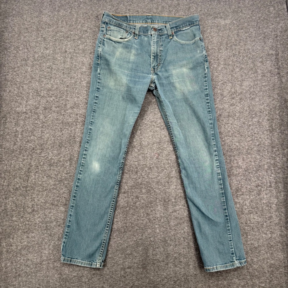 Levis 511 Slim Fit Light Wash Blue Denim Jeans 33 Men Slim Leg Pants work jeans